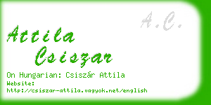 attila csiszar business card